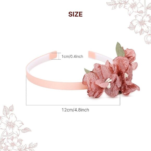 5 Piece Plastic Flower Headbands Kids Teens Girls Toddler Floral Hair Accessorie main image 5